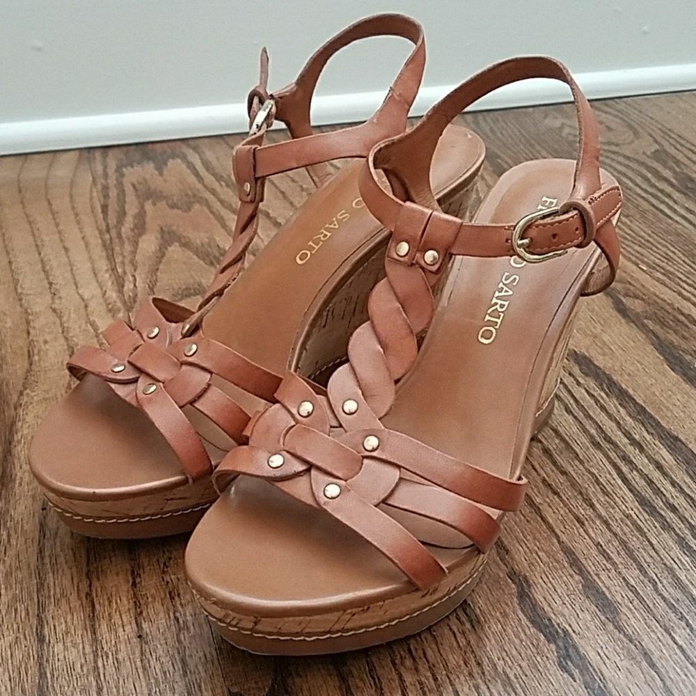 Brown Wedge Sandals